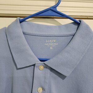 J.Crew Flex Pique Polo Shirt XL – Dusty Blue | Premium Preppy Classic